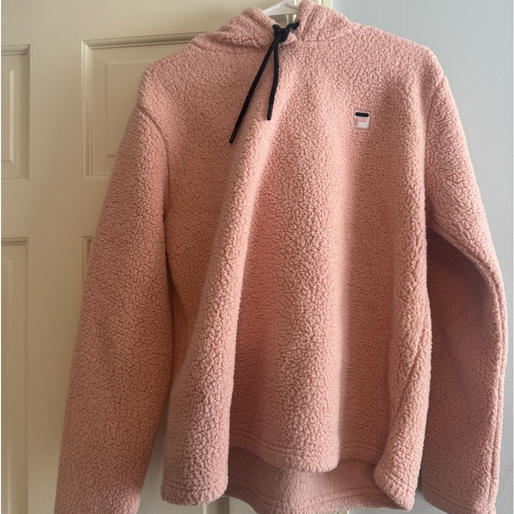 FILA Pink fuzzy sweatshirt